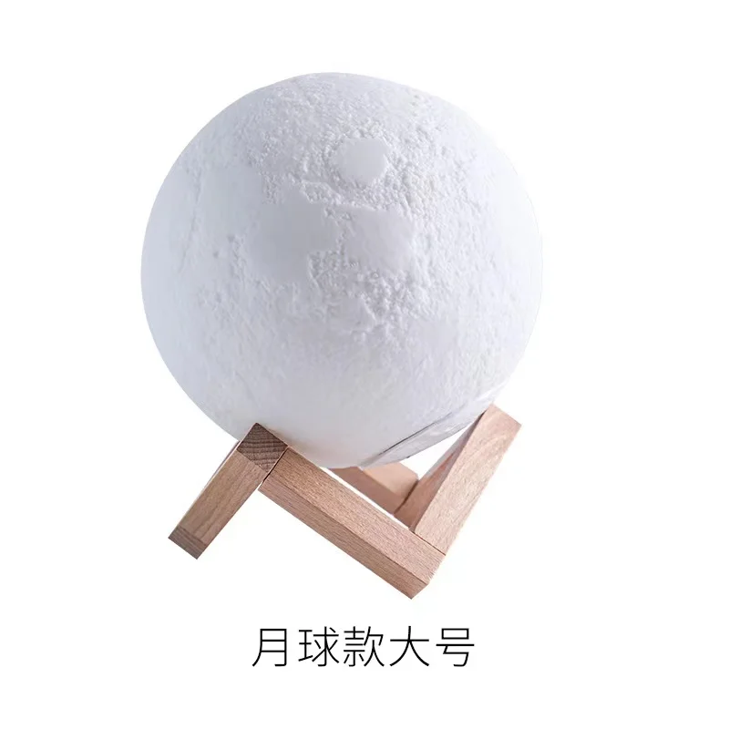 3D Print Rechargeable Moon Lamp LED Night Light table lamp Creative Touch Switch Moon Light For Bedroom Decoration Birthday Gift