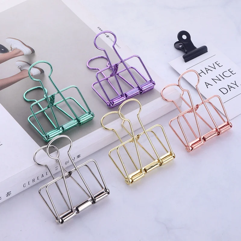 

Clip Food Bag Seal Kitchen Storage Clip Stainless Steel Stationery Seal Clip Storage Supplies Color Metal Long Tail Dovetail