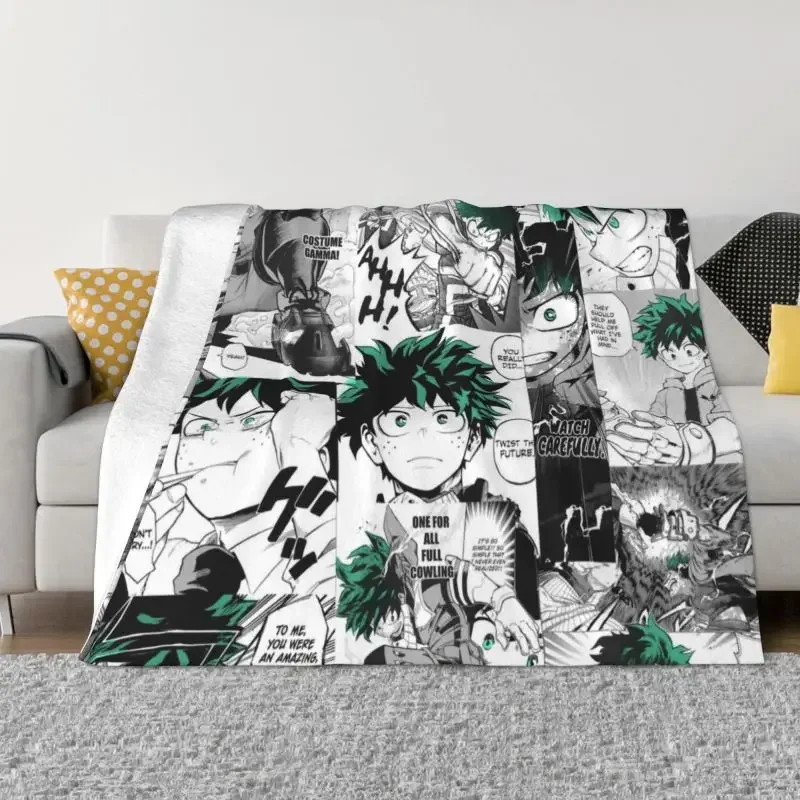 

Одеяла моя геройская академия, теплые фланелевые покрывала с рисунком Аниме Манга для спальни, офисные покрывала