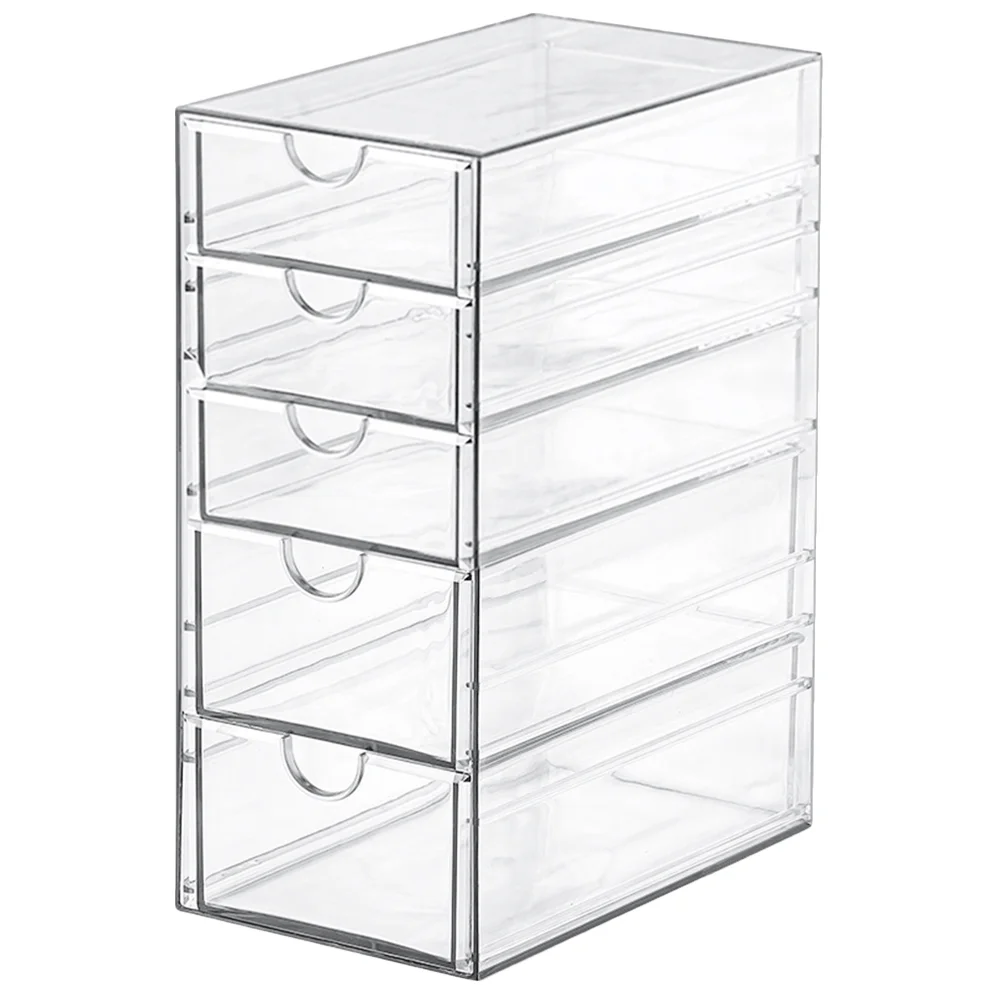 

Household Drawer Organizer Multi-use Sundries Storage Box Clear 5-tiered Storage Container