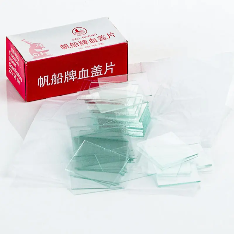 

100PCS 22x26mm Microscope Glass Slides Cover Slips Blank Slides Microscope Accessories 0.5mm Thickness