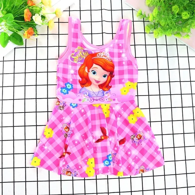 Женский купальник высококачественный для девочек цельная юбка Детский костюм