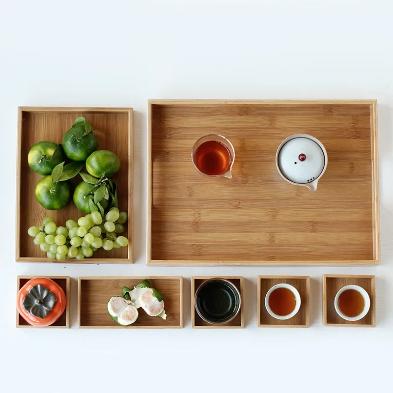 

Bamboo Tea Tray Creative Seven-Piece Bamboo Dining Tray Tray Dry Tea Table Tea Pitcher Tea Cake Tray Big TeaTray Kungfu Tea Tray