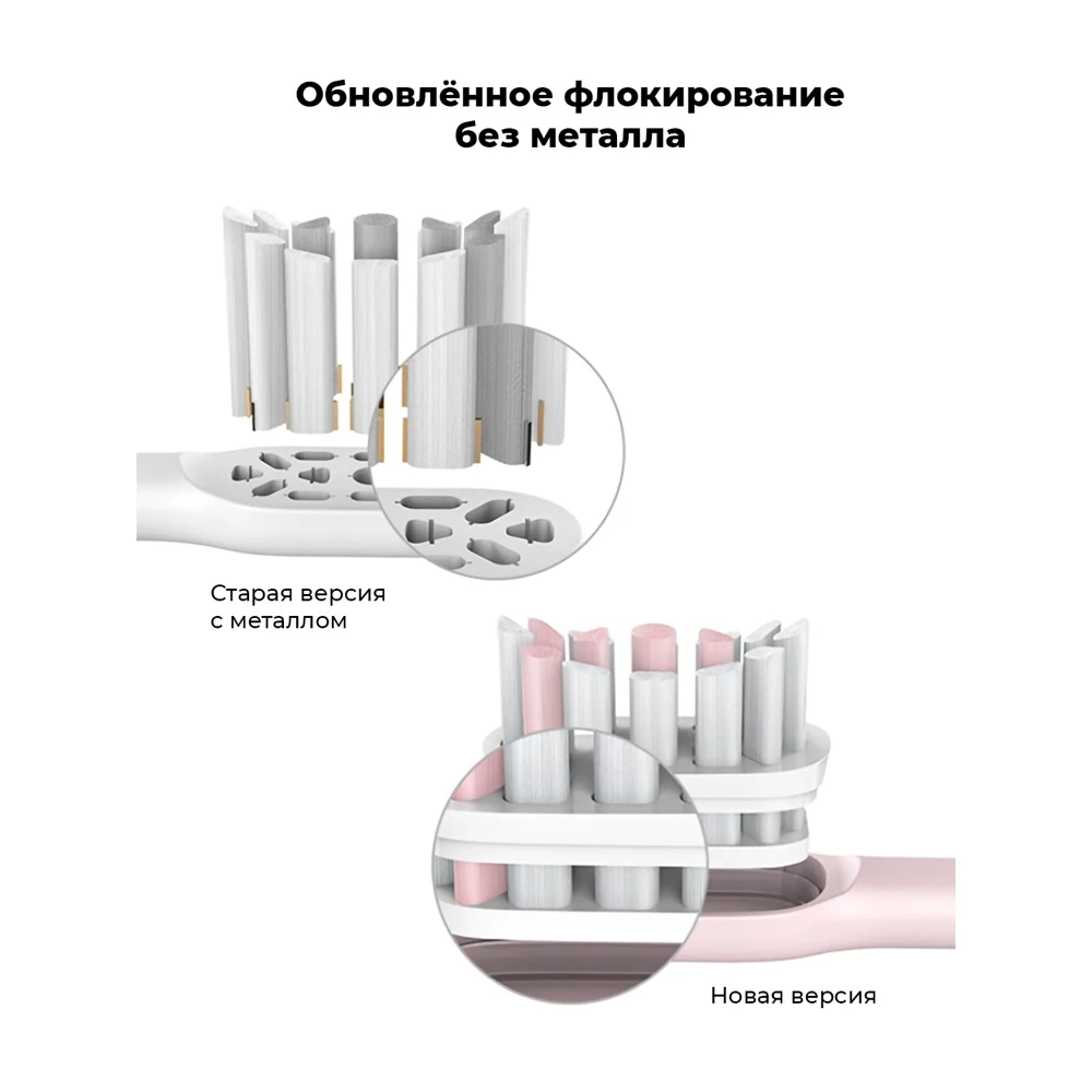 Сменные насадки для электрических зубных щеток Soocas V1/X1/X3/X3U/X5 SOOCAS(белые) |