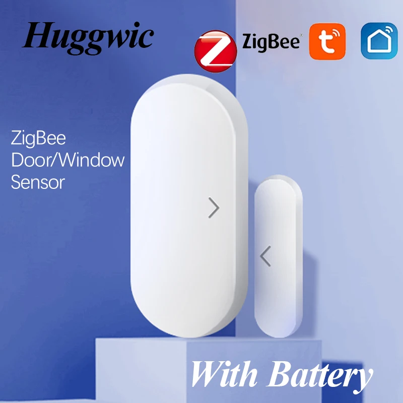 

Huggwic Tuya ZigBee Door Window Sensor Smart Home Automation Security Protection Alarm Wireless Door Opening Sensor Detector
