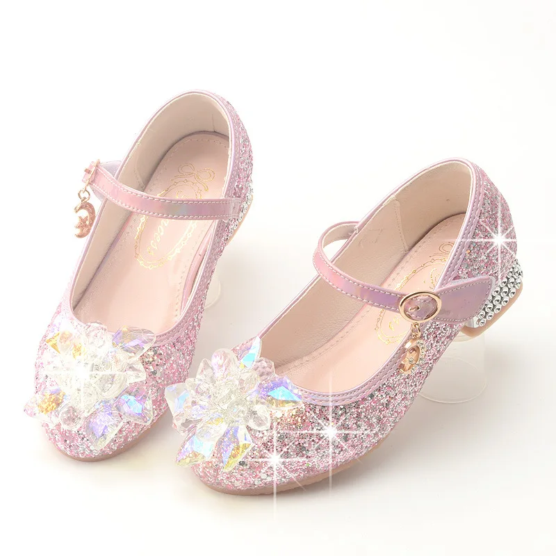 Girls' Children's Shoes Zapatos Niño Boda Mary Janes Girls' Princess Shoes High Heels Girls 4-6y 7-12y