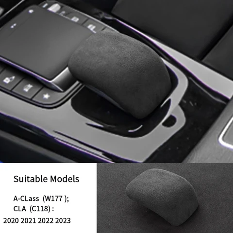 Для Mercedes Benz A-Class W177, CLA C118 2020 2021 2022 2023, внутренняя замшевая накладка на подлокотник, центральная ручка переключения передач