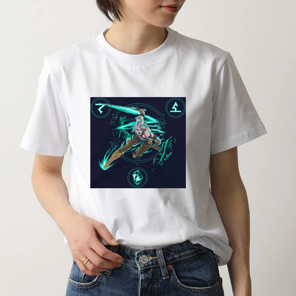 

Summer 2022 New men's/women's The-Witcher Symbol Wolf cartoon printed cotton T-shirt Street hip hop couple loose sleeves Tops