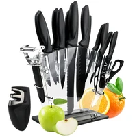 stainless steel cutter set kitchen household slicing knife chef knife bread knife cheese knife scissors pizza cutter steak knife