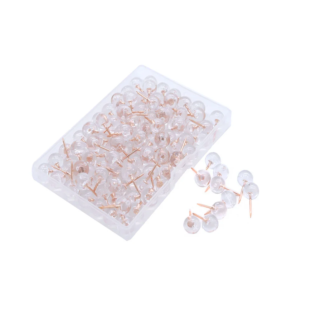 

100Pcs Convenient Thumb Tacks Portable Push Pin Household Map Pushpins Poster Accessory