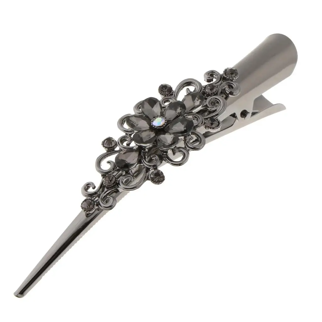 Женские модные металлические заколки для волос с кристаллами девочек застежка в