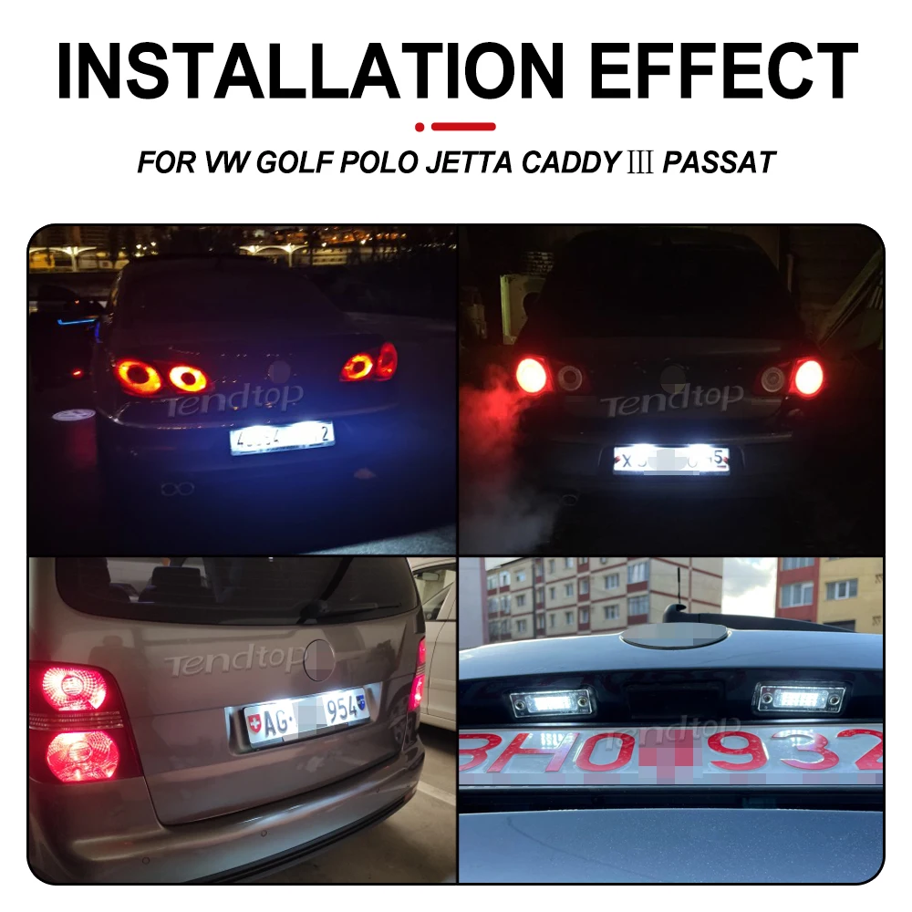 2X светильник ка номерного знака, лампа заднего Номера для VW Golf MK5 Jetta Touran Passat B5.5 B6 Caddy Transporter Skoda Superb MK1 3U B5 (art.: 3920bb5d32ff3) - 3920bb5d32ff3