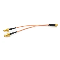 sma male to 2x sma female nut y type splitter combiner pigtail cable rg178 15cm 6 for wifi router