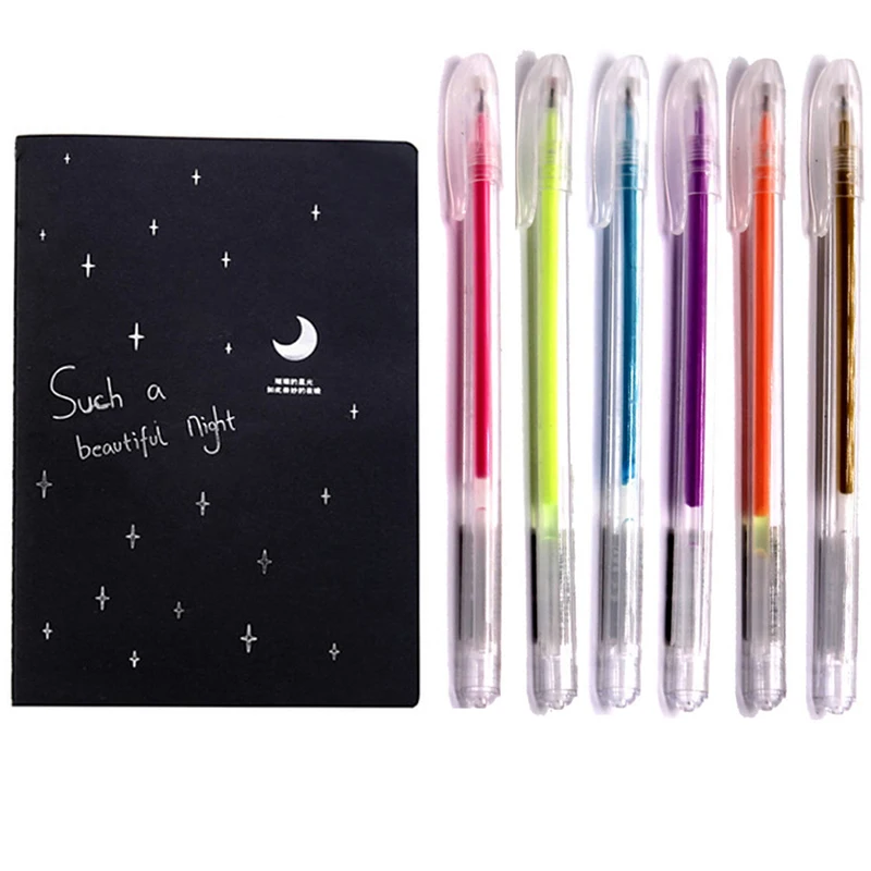 

1 комплект 0,6 мм белые золотые серебряные студенческие картины глянцевые пастельные гелевые ручки с высоким блеском Детские гелевые ручки