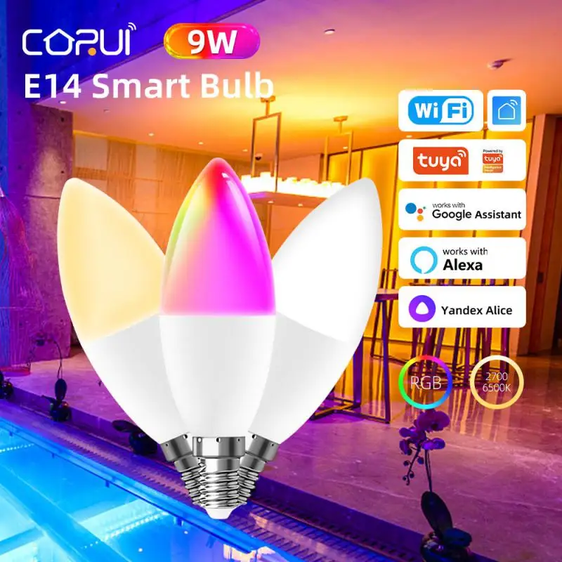 

Умсветильник лампа с Wi-Fi, 5 Вт, E14