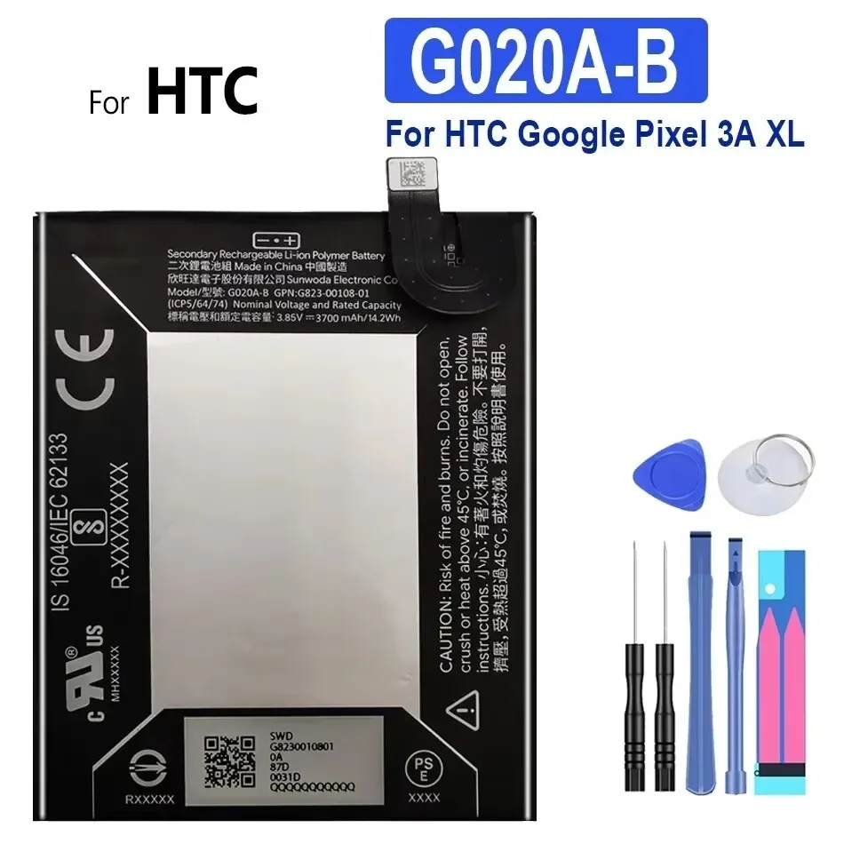 Аккумулятор 2915 мАч-3700 мАч G020A-B G013A-B G020E-B G013C-B для HTC Google Pixel 3A XL 3 Lite G013B G013A Bateria