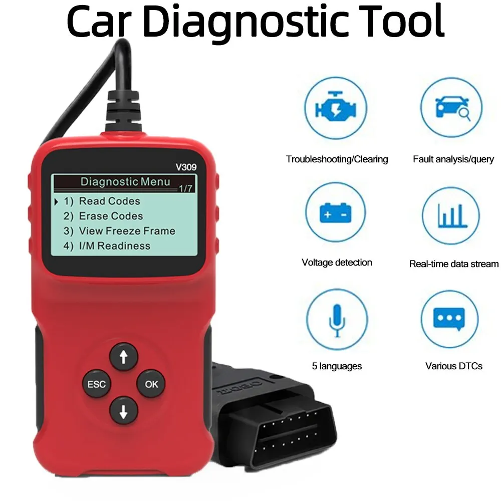 OBD Car Fault Detector Reading Code Card OBD2 Car Diagnostic Instrument Tool Code Reader