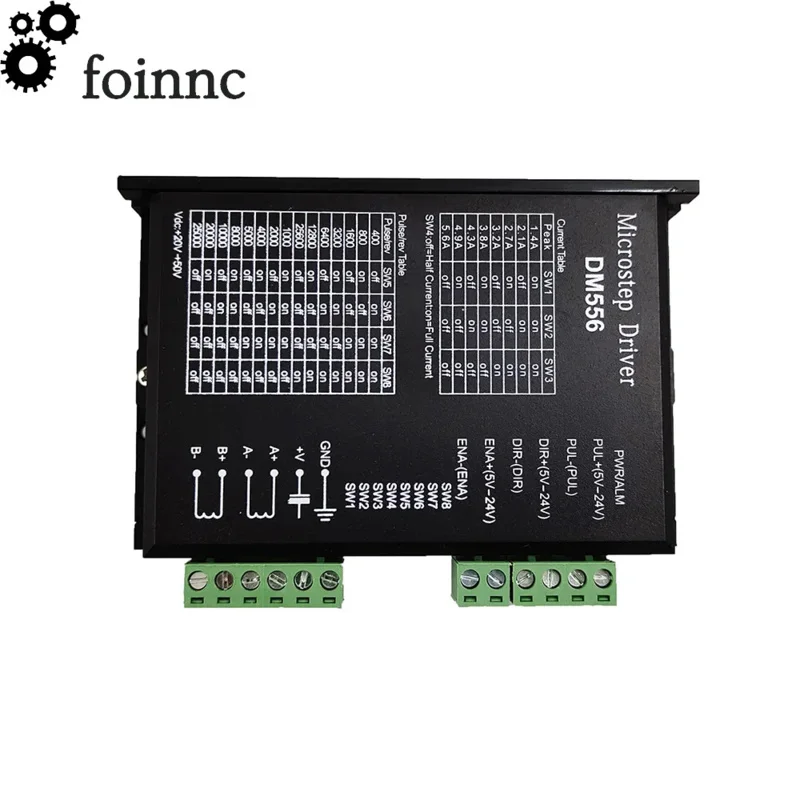 2-фазный цифровой драйвер DM556 DC24V-50V для шагового двигателя 42/57/86 (NEMA17/23/34) 1 0-5 6A