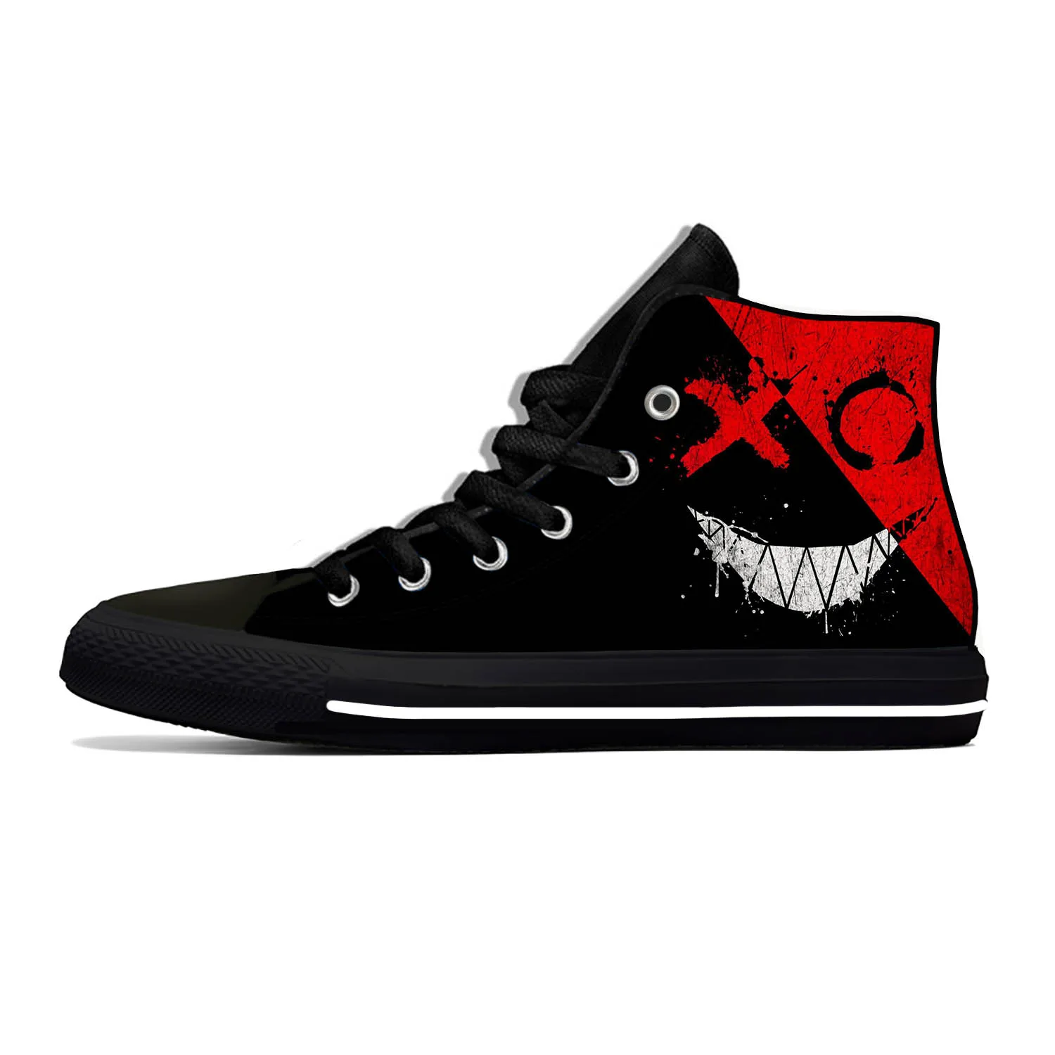 

Anime Cartoon Demon Devil Smiling Smile Face Cool Casual Cloth Shoes High Top Lightweight Breathable 3D Print Men Women Sneakers