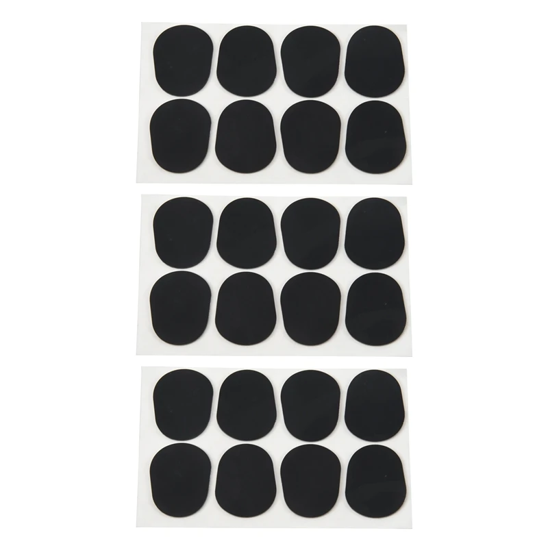24Pcs Alto/Tenor Saxophone Sax Mouthpiece Patches Pads Cushions Black---0.8mm
