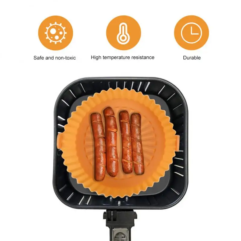 

Air Fryer Silicone Pot Air Fryer Insulation Pad Kitchen Double Sided Multifunctional Reusable Baking Tool Tray Bakeware Supplies