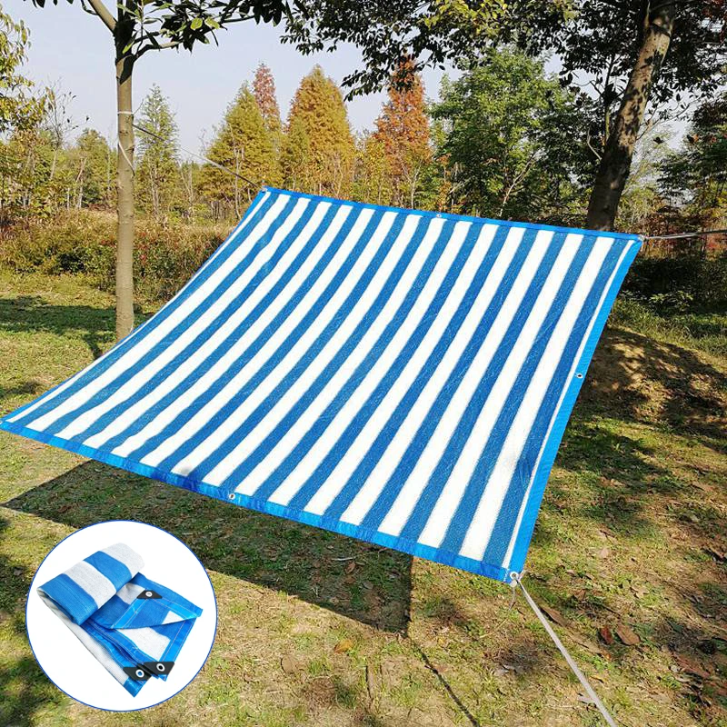 

85% Shading HDPE Sunshade Net Blue White Garden Plant Cover Sun Shade Sail Pergola Terrace Furniture Awning Privacy Fence Net