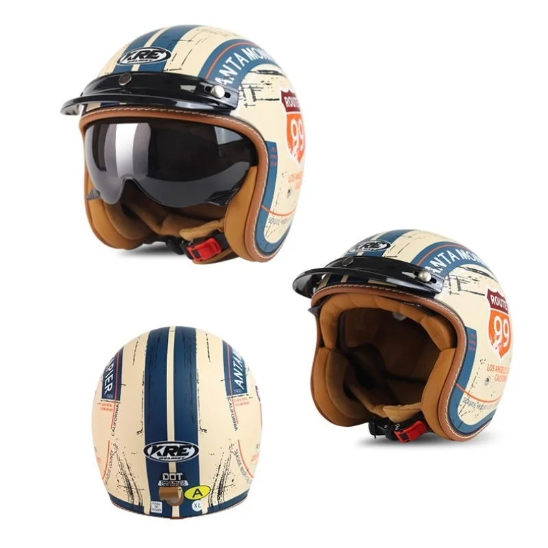 Винтажный мотоциклетный шлем Harley Летний для поездок на открытом воздухе