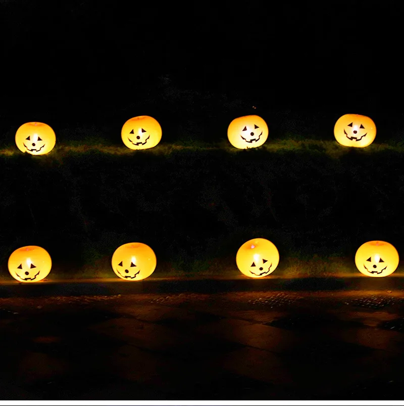 5pc/lot Halloween Decoration Balloon Lights Led Glowing Pumpkin Light for Home Outdoor Haunted House Scary Horror Props Supplies images - 6