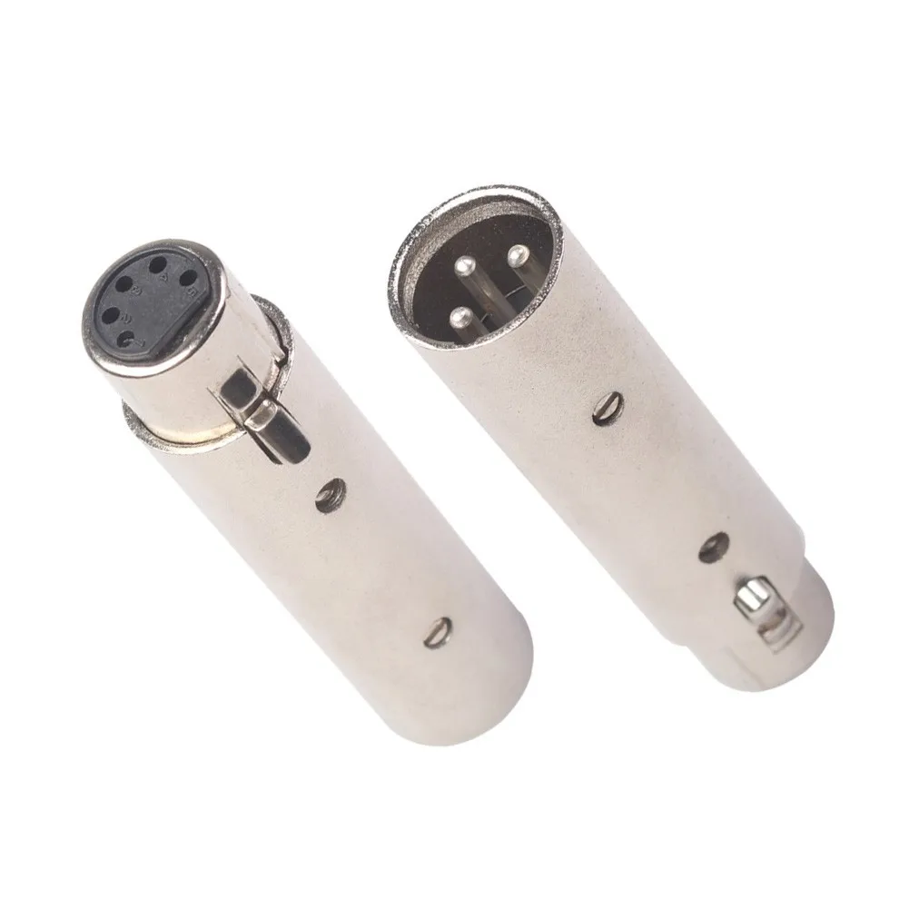 Премиум адаптер XLR-DMX 3-контактный штекер-5-контактный гнездовой конвертер для