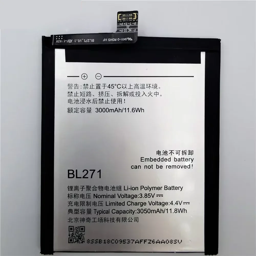 100% Оригинальный аккумулятор BL271 для Lenovo Z2 X/ ZUK Edge Z2151 Akku Li-Ion 3050 мАч качественные