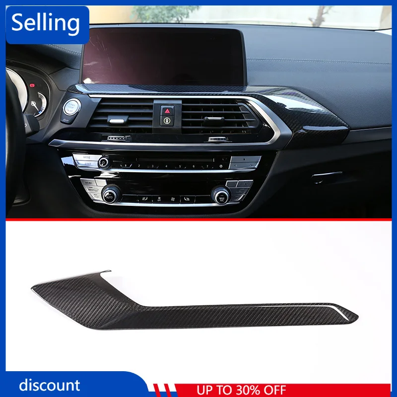 

Car Center Console Decoration Cover Panel Trim Real Carbon Fiber For BMW X3 G01 X4 G02 2018 2019 Car Accessories fast ship