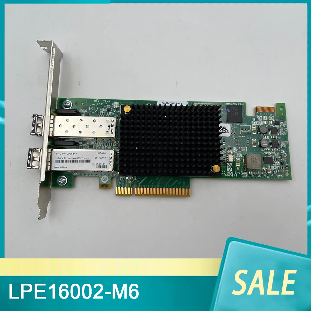 Оригинальная двухпортовая плата LPE16002-M6 16G HBA 00JY849 00JY809 81Y1662 для Lenovo