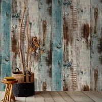 retro rural wood grain wallpaper peeling and pasting removable self adhesive recycled wood wall furniture decoration