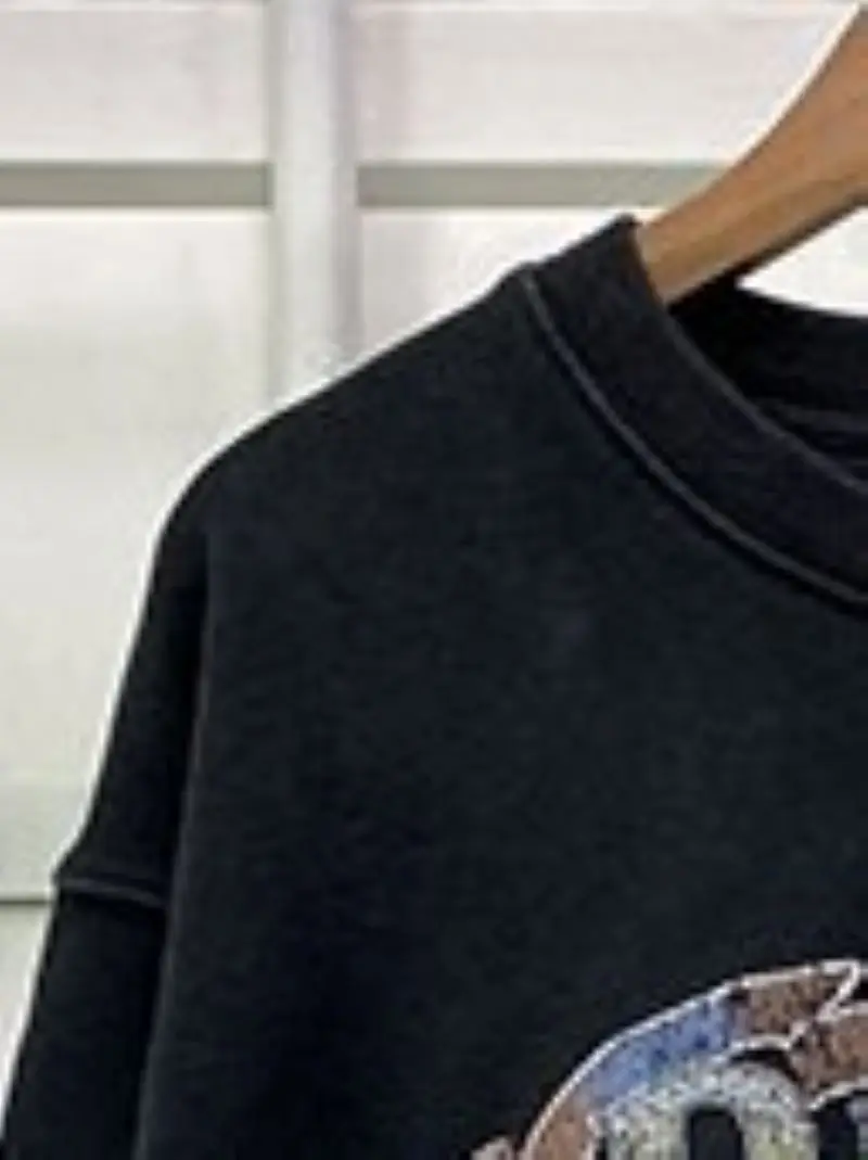 

Женская толстовка с длинным рукавом и круглым вырезом