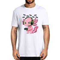 100 cotton gamesolotl video gamer axolotl kawaii anime gift mens novelty t shirt women casual harajuku fashion tee streetwear