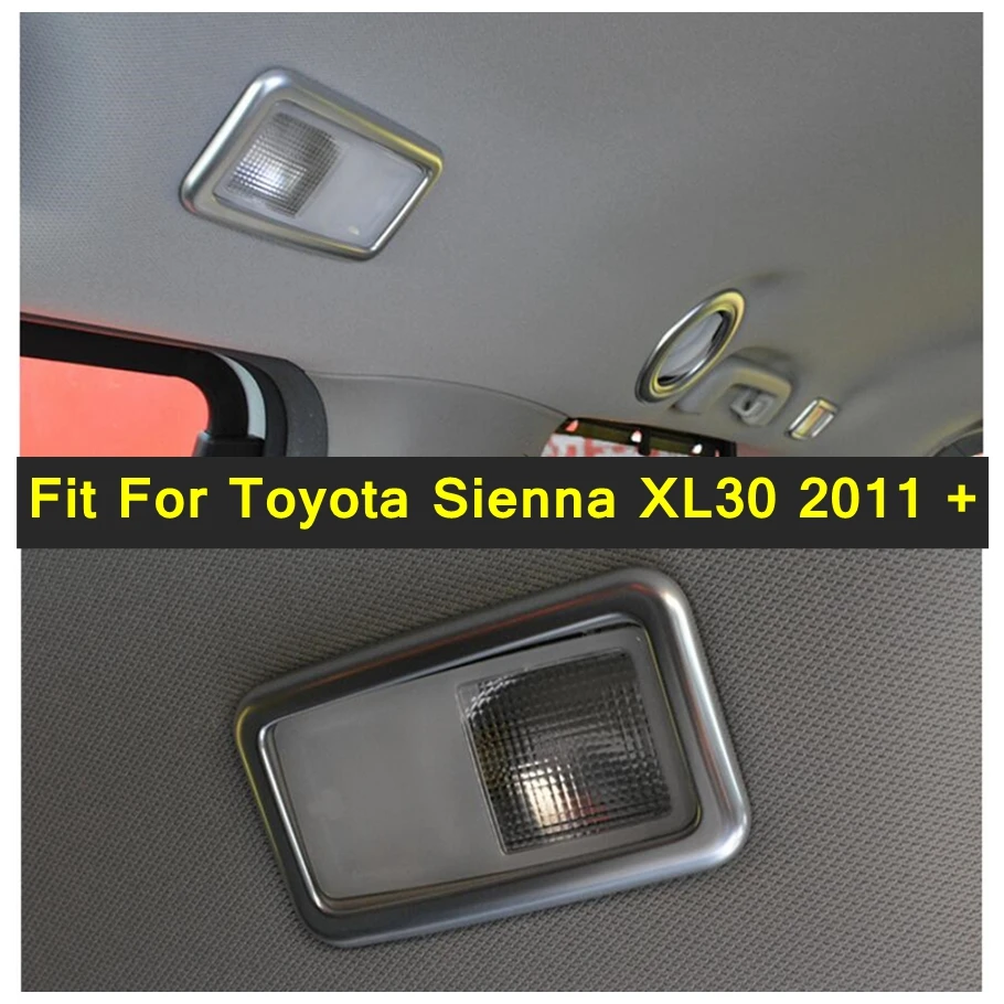 

Roof Reading Lights Lamps Decorative Frame Cover Trim ABS For Toyota Sienna XL30 2011 - 2020 Matte / Carbon Fiber Look Interior