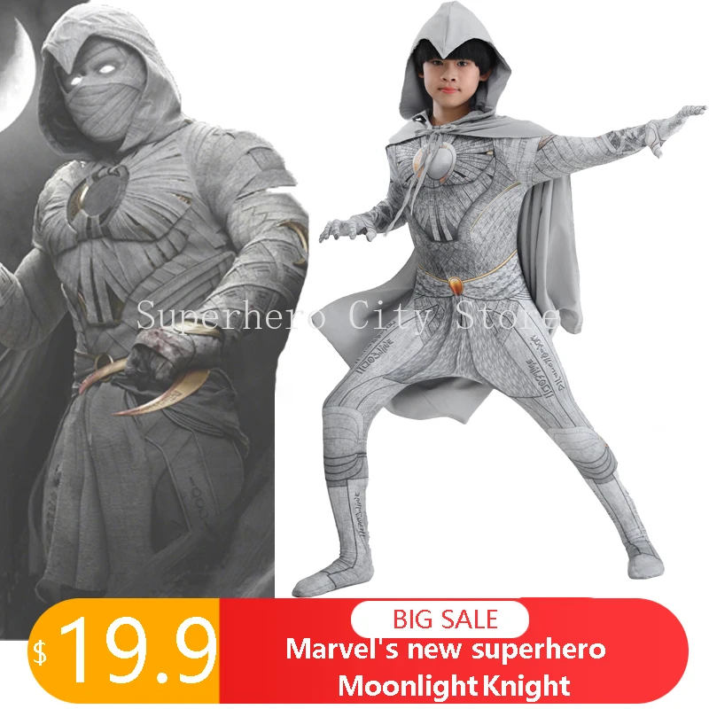 

Костюм Рыцаря лунного света для косплея зентай для взрослых и детей, Костюмы супергероев, костюмы рыцаря лунного света на Хэллоуин