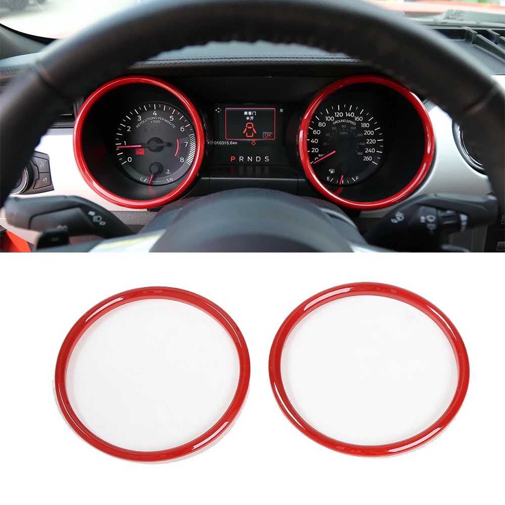 

Для Ford Mustang 2015, 2016, 2017, 2018, рамка для приборной панели, декоративная Обложка, отделка, наклейка, интерьер автомобиля, аксессуары для моделирования ABS, красный, синий