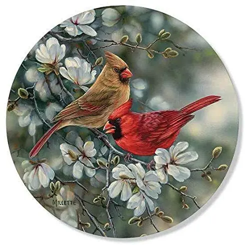 

Cardinals Round Metal Tin Sign Suitable for Home and Kitchen Bar Cafe Garage Wall Decor Retro Vintage 12 x 12 Inch