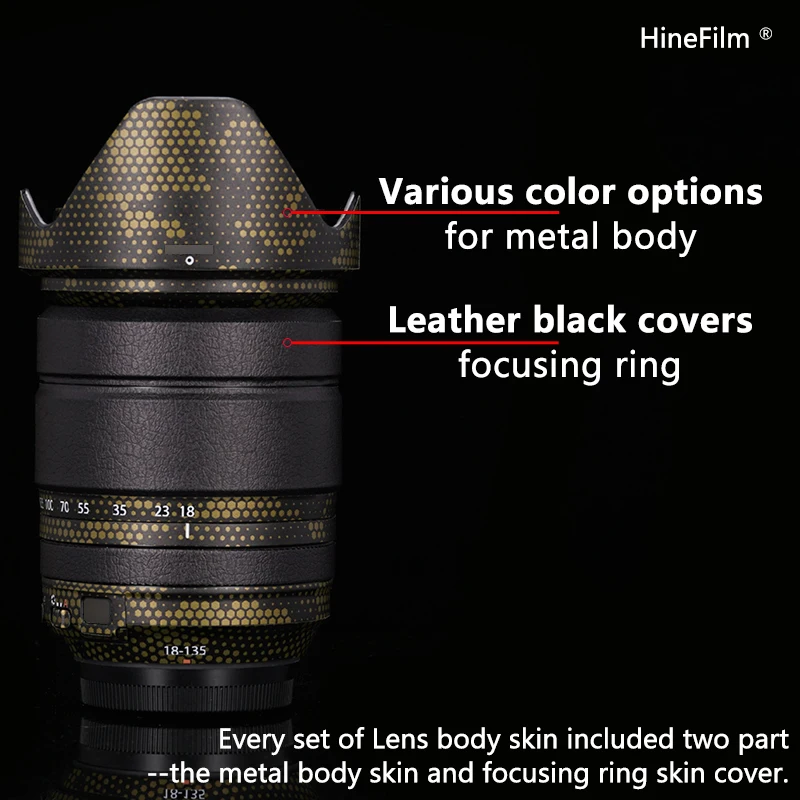 Hinefilm Skin для Fuji XF18-135 наклейка на объектив 18-135 крышка объектива Fujifilm мм F3 5-5 6R 18135