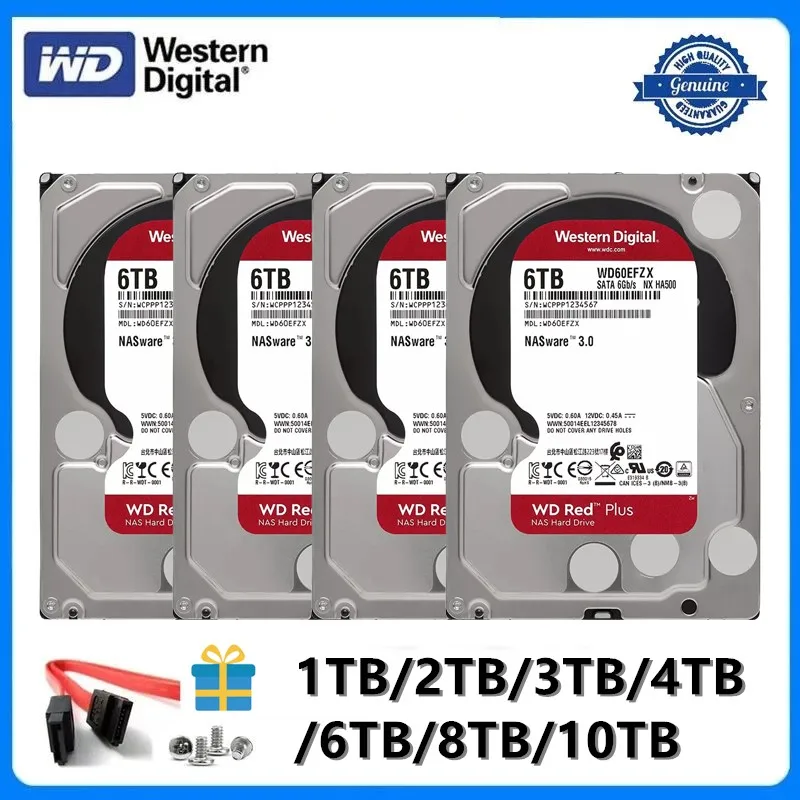 

Внутренний жесткий диск Western Digital WD Red NAS, 3,5 об/мин, класс SATA 6, 5400 Мб кэш-памяти