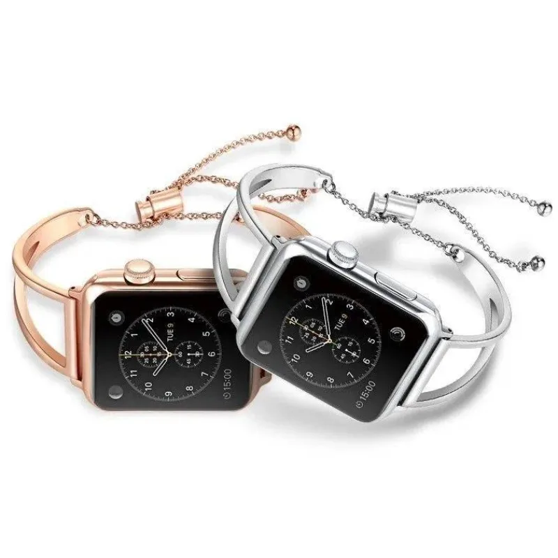 Ремешки из нержавеющей стали для Apple Watch Band 38 мм 40 41 42 44 IWatch Series SE 8 7 6 5 4 3 2 1