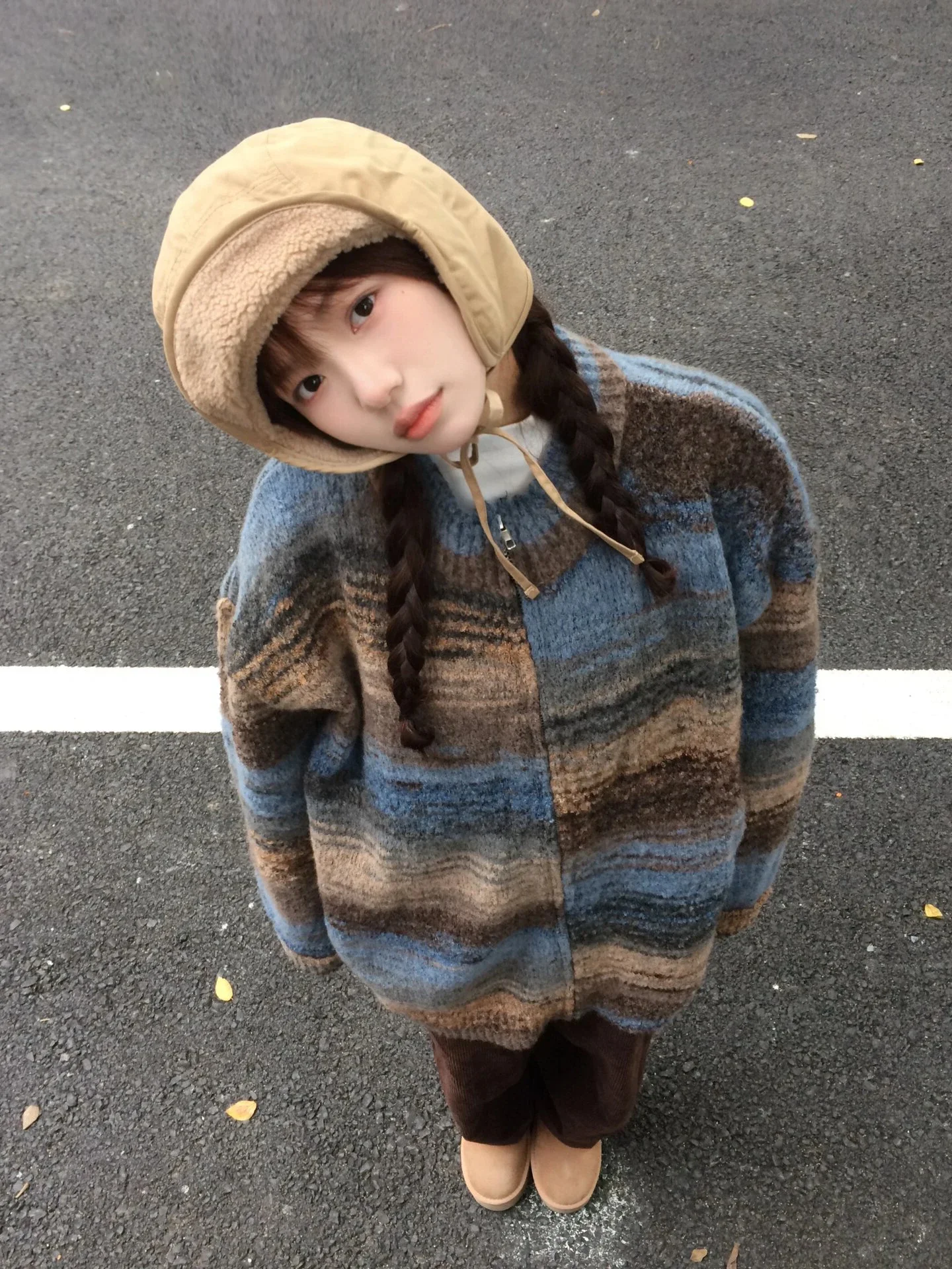 Американский винтажный полосатый свитер с градиентом верхняя одежда женский