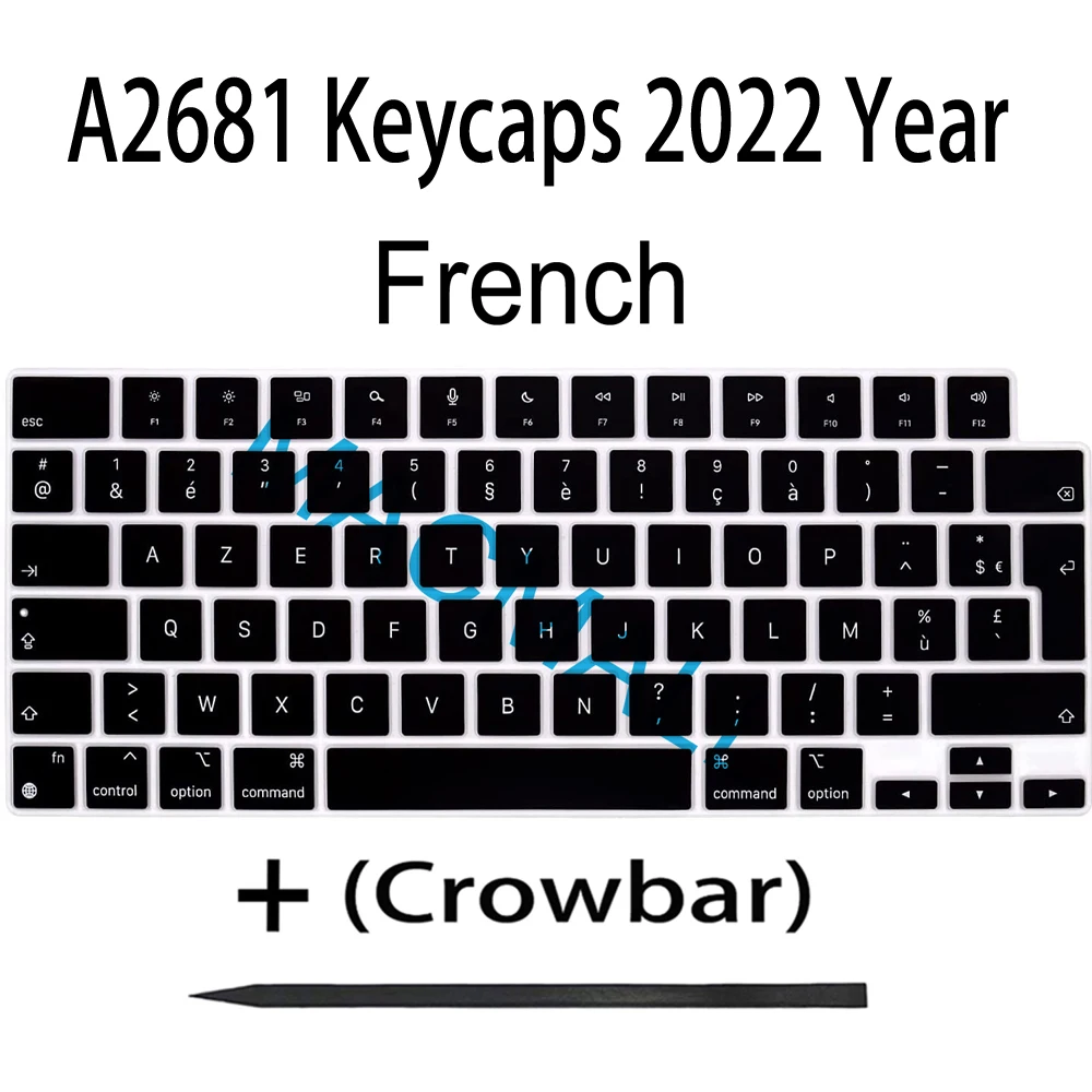 

Новые Черные Французские клавиши для MacBook Air 13,6 дюйма A2681 M2 2022 года