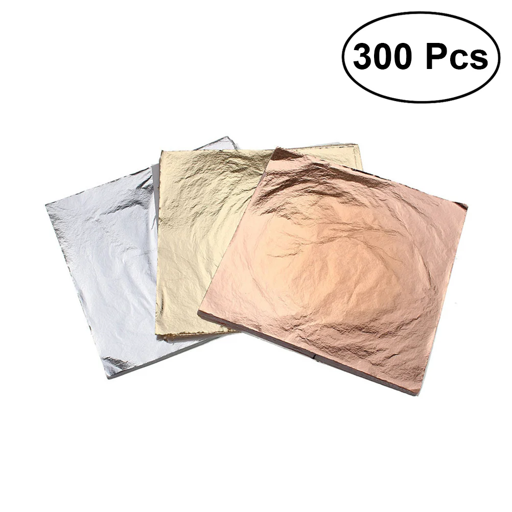 

Gold Foil Leaf Paper Imitationsheets Craft Silver Rose Sheet Metal Goldenart Decor Gilding Printing Crafting Roses Nail Leaves