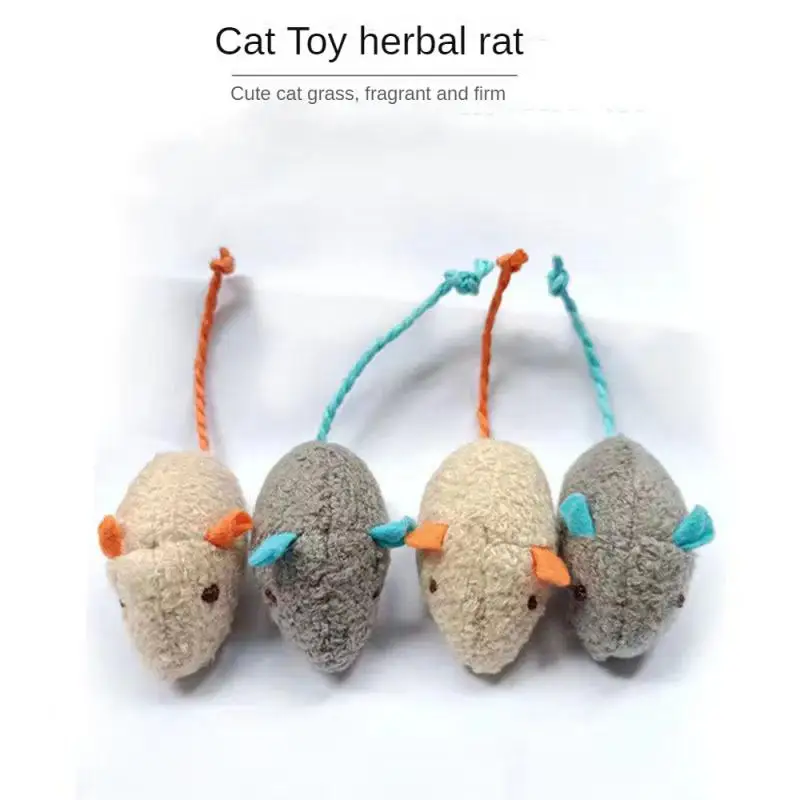

Cat Toy Plush Herbal Mouse Cute Modeling Kitten Toy Universal Peppermint Toy Pet Interactive Small Toy For Kitten Home Cat Toys