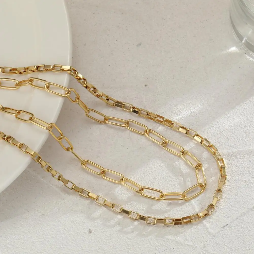 Женское Двухслойное ожерелье с цепочкой комплект из 2 вещей до ключиц прорезями