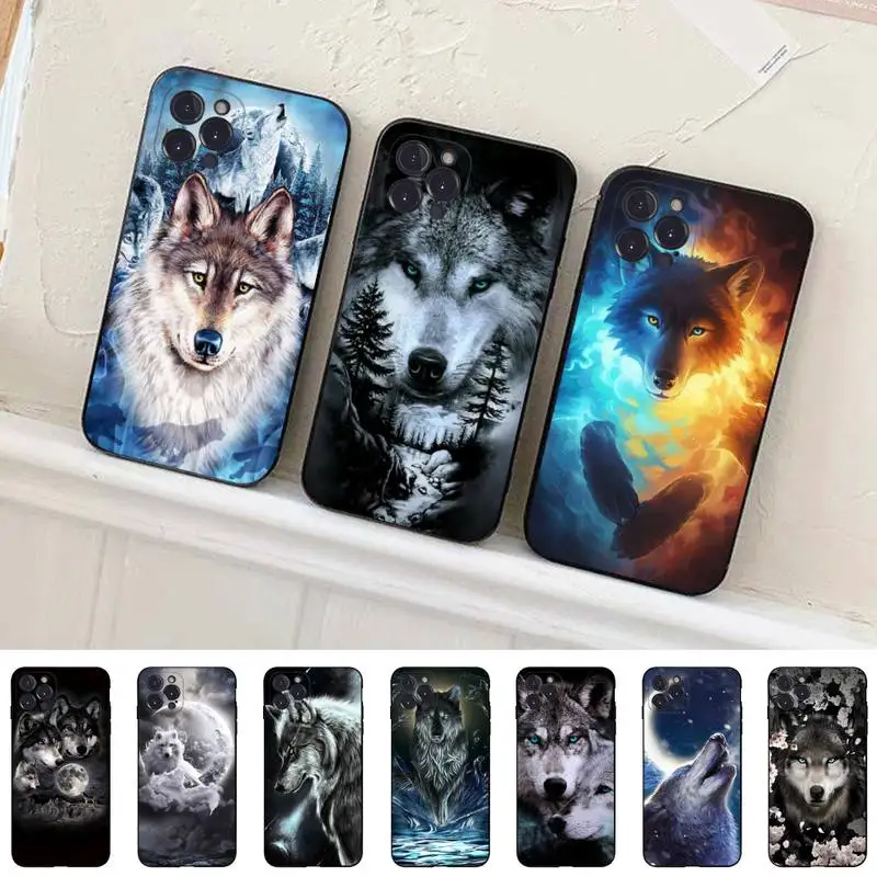 

RuiCaiCa Animal Wolf Phone Case Silicone Soft For iphone 14 13 12 11 Pro Mini XS MAX 8 7 6 Plus X 2020 XR Shell