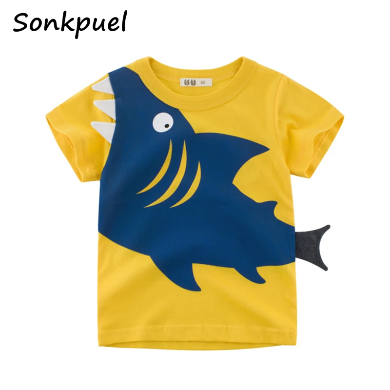 Футболки для мальчиков летние детские топы футболки хлопковая одежда маленьких