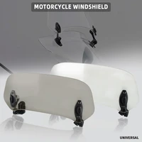 windshield extension adjustable spoiler clamp on windscreen deflector motorcycle accessories for kawasaki yamaha honda suzuki